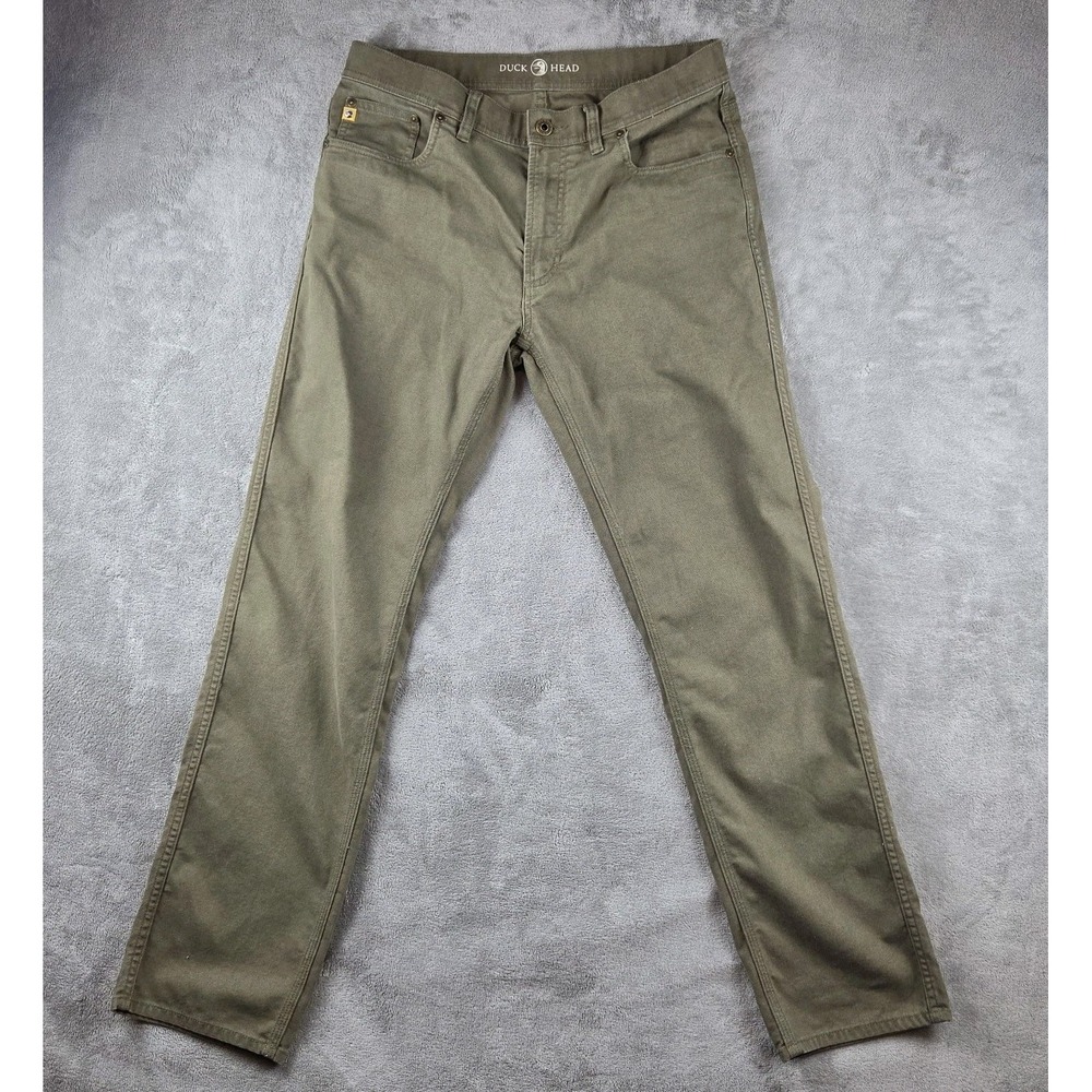 Duck Head Field Canvas Five Pocket Olive Green Pants Mens 33x32(32x32) Utility